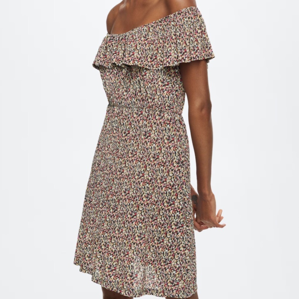 New Mango Textured Print Dress